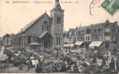 Berck Plage - Eglise Et Place Du Marche à Berck
