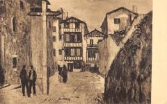 Pays Basque - Cpa Illustrateur - Parvis De L'Eglise De Ciboure à Ciboure