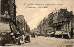 Carte postale ancienne La Rue de la Chapelle
                                                                     à Paris 18e
                                