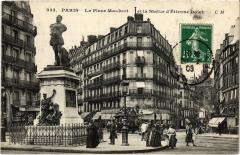 Paris 5e Place Maubert Statue d'Etienne Dolet à Paris 5e