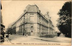 Carte postale ancienne Mairie du XVIe Arrondissement rue de la Pompe
                                                                     à Paris 16e
                                