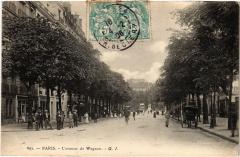 Carte postale ancienne L'avenue de Wagram
                                                                     à Paris 17e
                                