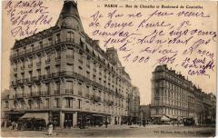 Carte postale ancienne Rue de Chazelles et Boulevard de Courcelles
                                                                     à Paris 17e
                                
