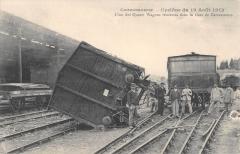 Carcassonne - Cyclone Du 19 Aout 1912 - L'Un Des Quatre Wagons Renverses à Carcassonne