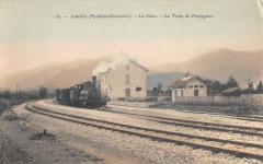 Caudies De Fenouillede - La Gare - Le Train De Perpignan à Perpignan