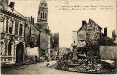 Albert Ruines pres de l'eglise à Albert