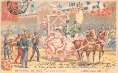 Carnaval De Nice - Cpa Illustrateur - Bataille De Fleurs -
													06 Alpes Maritimes
												