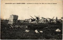 Chaulnes les ruines de la Mairie à Chaulnes