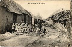 Une barricade rue du Cessier -
													80 Somme
												