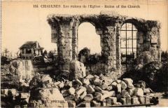 Chaulnes les ruines de l'eglise à Chaulnes