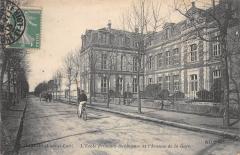 Illiers - L'Ecole Primaire Superieure Et Avenue De La Gare
