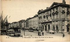 Marseille Quai du Port et la Mairie à Marseille