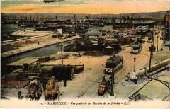 Marseille vue generale des Bassins de la Joliette à Marseille
