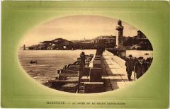Marseille la Jetee et le Phare Sainte-Marie à Marseille