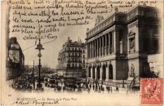 Marseille la Bourse et le port à Marseille