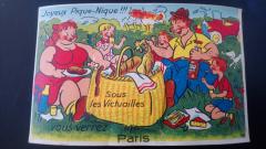 Paris - Jolie Cpa A Systeme De Depliant Decouvrant Diverses Vues De La Vi à Paris