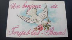 Un Bonjour De Forges Les Bains - Agrementee De Paillettes Roses Et Colomb -
																					91470 Forges-les-Bains
																			