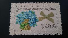 Arbos - Rare Cpa En Relief Toute Ajouree - Je Vous Envoie Ces Fleurs D'Ar -
													31 Haute Garonne
												