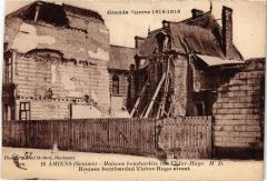 Amiens Maisons bombardees rue Victor Hugo à Amiens