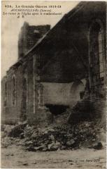 Auchonvillers ruines de l'eglise à Auchonvillers