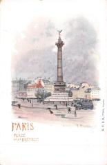 Paris - Cpa Illustrateur - Paris - Place De La Bastille -
																					75000 Paris
																			