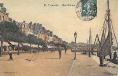 Trouville - Quai Vallee - cpa émail -
													14 Calvados
												