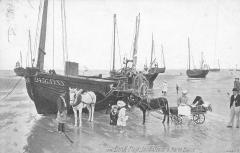 Berck Plage - Les Bateaux A Maree Basse à Berck