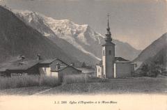 Eglise D'Argentiere Et Le Mont Blanc -
													74 Haute Savoie
												