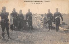 Grandes Manoeuvres De Picardie - Tir Au Canon De 75
