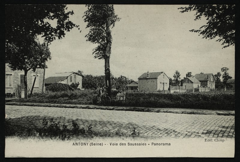 Carte postale ancienne Voie des Saussaies : panorama à Antony
