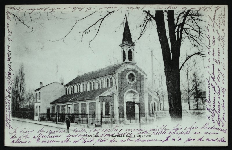 Carte postale ancienne La Chapelle Saint-Charles à Asnières-sur-Seine