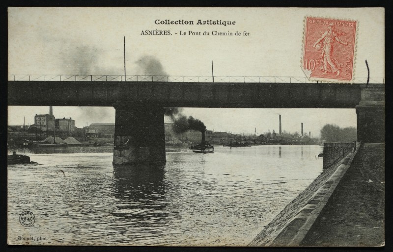 Carte postale ancienne Le Pont du Chemin de fer à Levallois-Perret