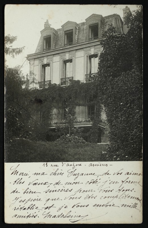 Carte postale ancienne [Maison] 13 rue d'Anjou à Asnières-sur-Seine