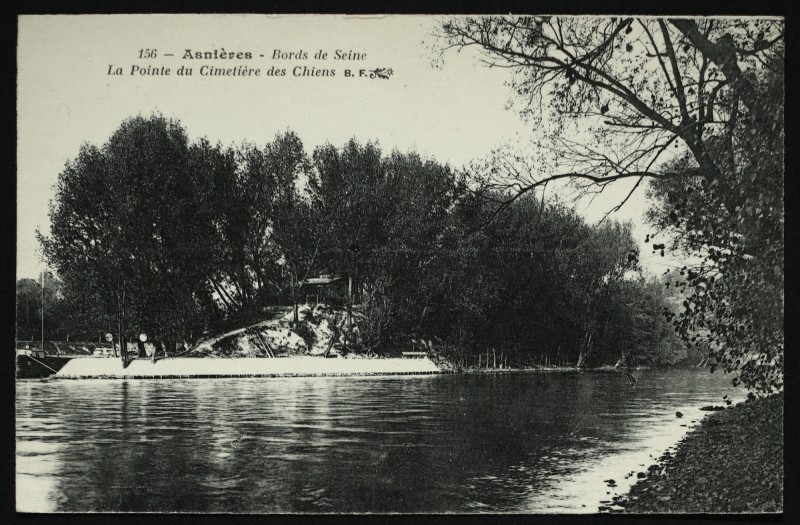 Carte postale ancienne Bords de de Seine - La Pointe du Cimetière des Chiens à Asnières-sur-Seine