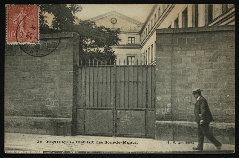 Carte postale ancienne Institut des Sourds-Muets à Asnières-sur-Seine