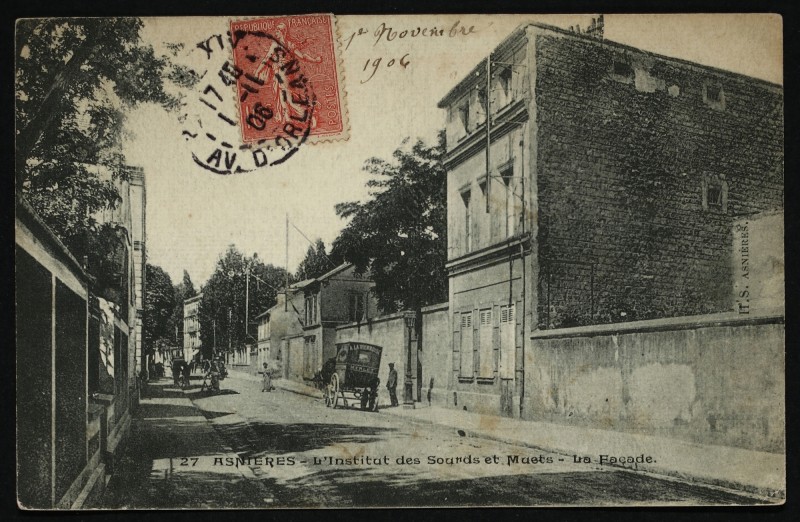 Carte postale ancienne L'Institut des Sourds-Muets - La façade à Asnières-sur-Seine