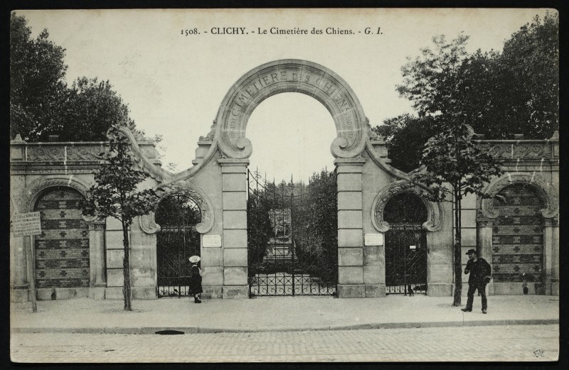 Carte postale ancienne Asnieres-sur-Seine Clichy - Le Cimetiere des Chiens à Asnières-sur-Seine