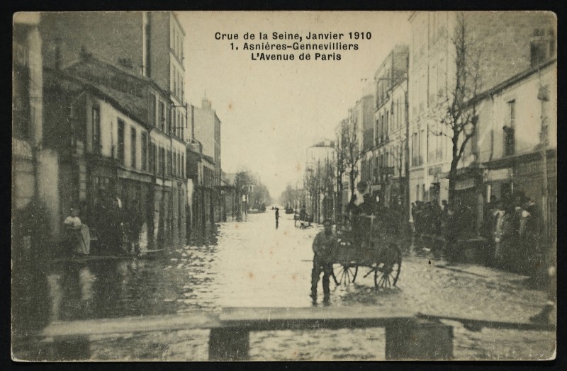 Carte postale ancienne L'Avenue de paris à Asnières-sur-Seine