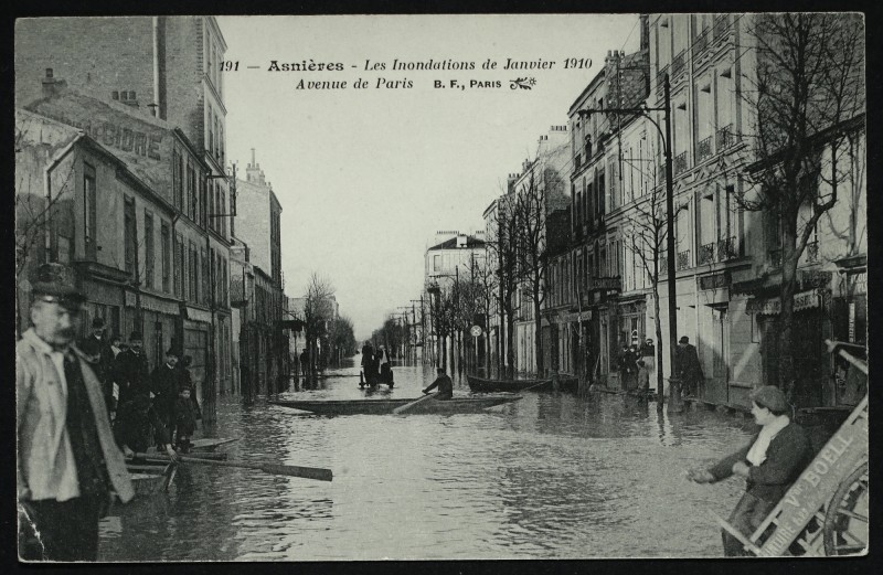 Carte postale ancienne Avenue de Paris à Asnières-sur-Seine
