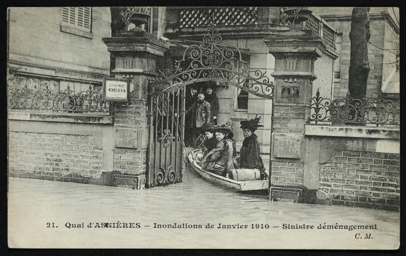 Carte postale ancienne Sinistre déménagement à Villeneuve-la-Garenne