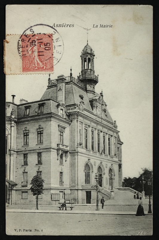 Carte postale ancienne La Mairie à Asnières-sur-Seine