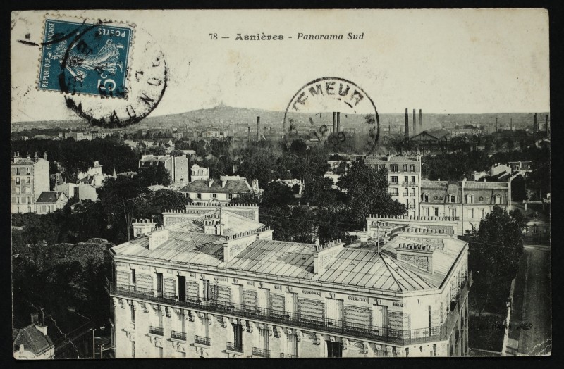 Carte postale ancienne Panorama Sud à Asnières-sur-Seine