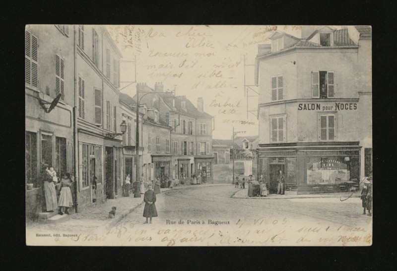Carte postale ancienne Rue de Paris à Bagneux à Bagneux
