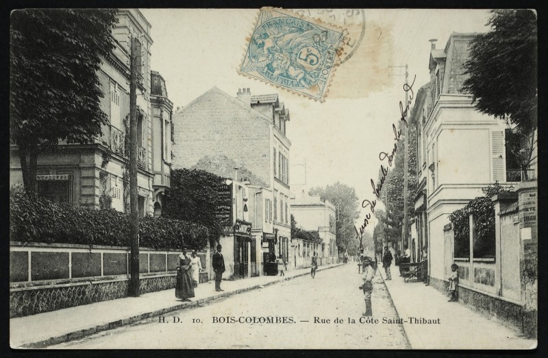 Carte postale ancienne Rue de la Côte Saint-Thibaut à Bois-Colombes