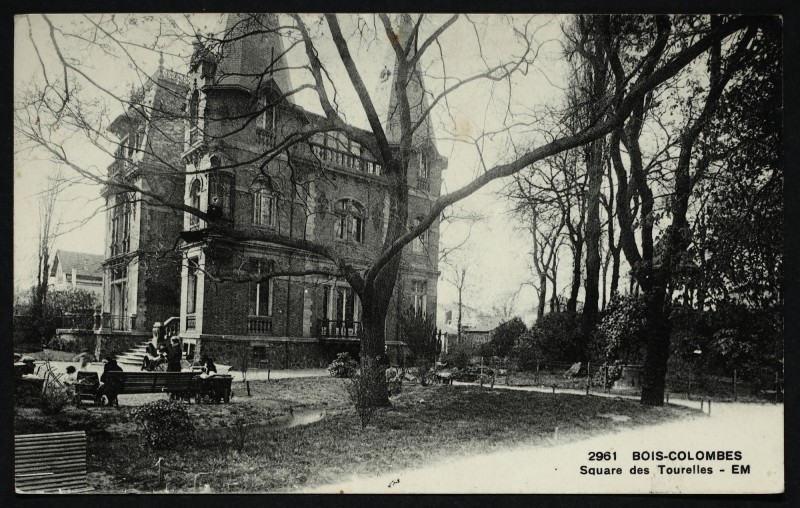 Carte postale ancienne Square des Tourelles à Bois-Colombes