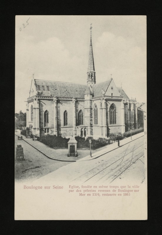 Carte postale ancienne L'Eglise de Boulogne à Boulogne-Billancourt