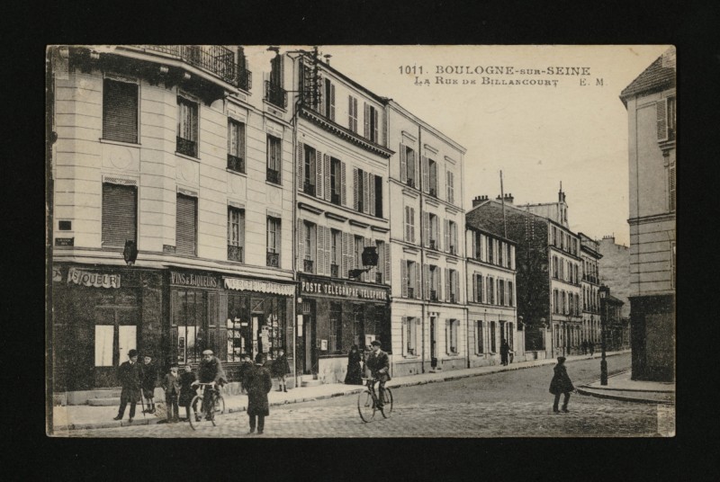 Carte postale ancienne La Rue de Billancourt à Boulogne-Billancourt