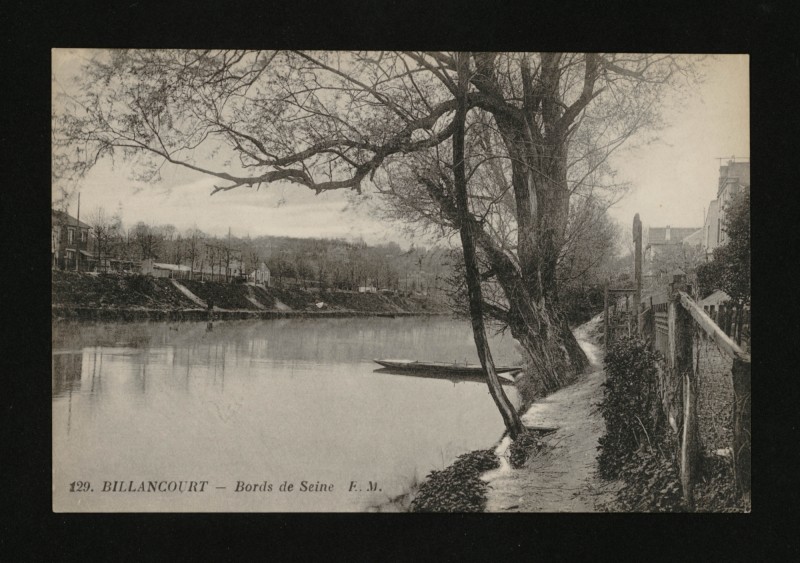 Carte postale ancienne Bords de Seine à Boulogne-Billancourt