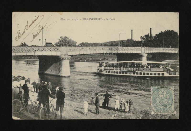 Carte postale ancienne Billancourt - Le Pont à Boulogne-Billancourt