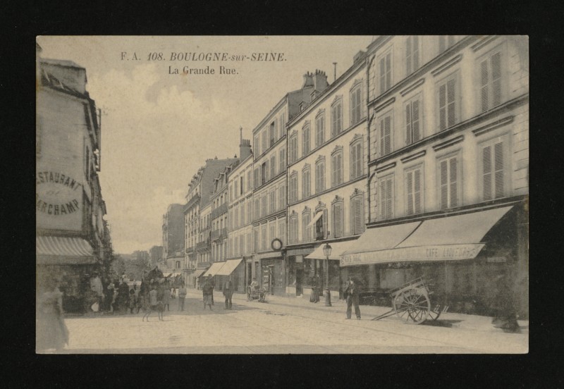 Carte postale ancienne La Grande Rue à Boulogne-Billancourt